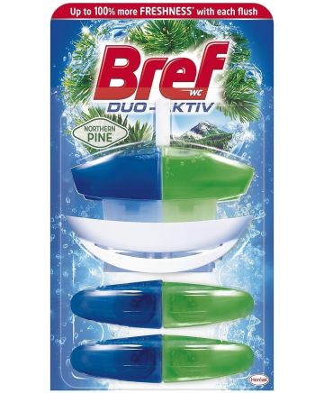 Bref WC Duo Aktiv PINE Комплект + 2 резерви с аромат на Бор, (3х50гр)