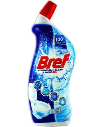 Bref WC Hygienically Clean & Shine Gel Fresh Mist Почистващ гел за тоалетна, 700 мл