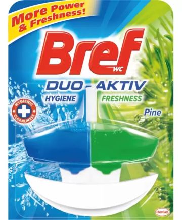 WC Bref Duo Aktiv Pine Тоалетно Блокче с аромат на Бор, 50 мл