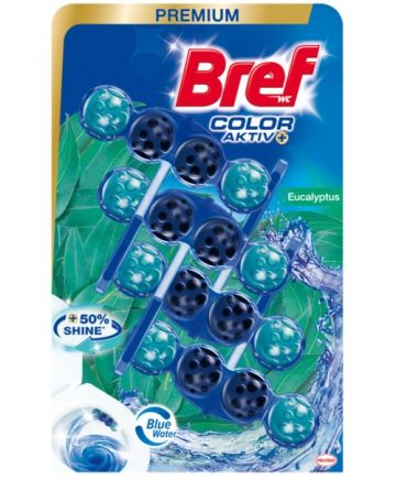 Bref WC Power Aktiv EUCALYPTUS Тоалетно блокче с аромат на евкалипт, 4 x 50 г
