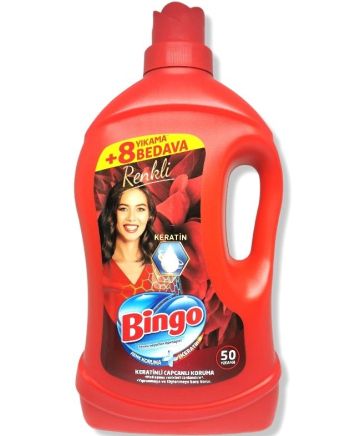Bingo Renkli Keratin Течен перилен препарат за дрехи, 3 л