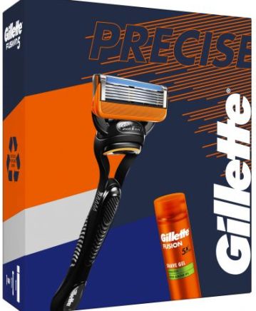 Gillette Fusion Комплект за Мъже (Самобръсначка + Гел за Бръснене 200 мл)