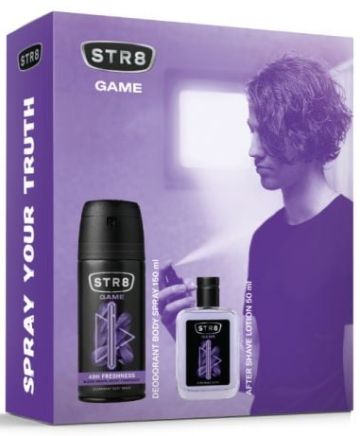 STR8 Game Комплект за Мъже (Лосион за след бръснене 50 мл + Део спрей 150 мл)
