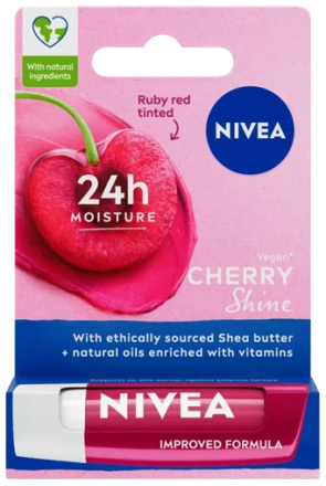 NIVEA Cherry Балсам за устни с аромат на череша, 4.8 г