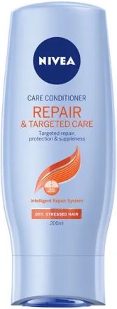 NIVEA Repair & Targeted Care Възстановяващ балсам за изтощена и третирана коса, 200 мл