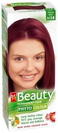 MM BEAUTY PHYTO & COLOUR Безамонячна боя за коса М14 Вишнево Червен, 125 мл