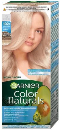 Garnier Color Naturals Боя за коса с възстановяващ балсам 102+ Заскрежено сребристо, 100 мл