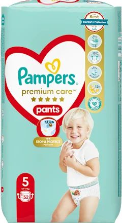 Pampers Premium Care 5 Pants Детски пелени-гащи Голям пакет, 52 бр.