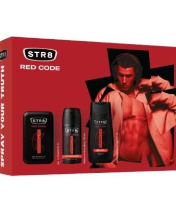 STR8 Red Code Комплект за Мъже (Парфюмна вода 50 мл + Дезодорант 150 мл + Душ гел 250 мл)