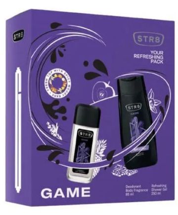 STR8 Game Комплект за Мъже (Натурален спрей 85 мл + Душ гел 250 мл)