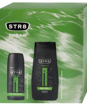 STR8 Freak Комплект за Мъже (Натурален спрей 85 мл + Душ гел 250 мл)
