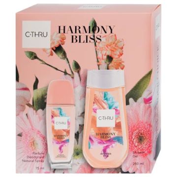 C-THRU Harmony Bliss Комплект за Жени (Натурален спрей 75 мл + Душ гел 250 мл)