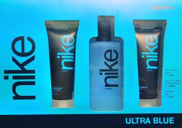 Nike Ultra Blue Комплект за Мъже (Тоалетна вода 100мл + Балсам за след бръснене 75мл + Душ гел 75мл)