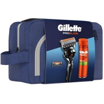 Gillette Proglide Комплект за Мъже (Самобръсначка + 2 ножчета + Гел за бръснене 200мл + Несесер)