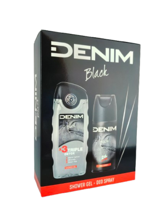 Denim Black Комплект за Мъже (Душ гел 250мл + Дезодорант 150мл)