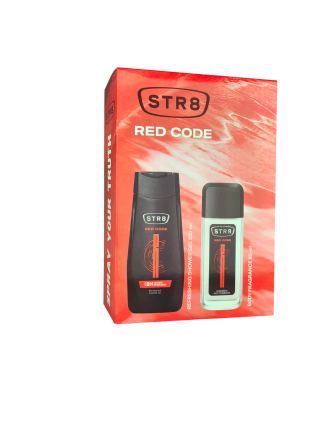 STR8 Red Code Комплект за Мъже (Натурален спрей 85 мл + Душ гел 250 мл)