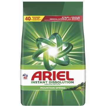 Ariel Instant Dissolution Mountain Spring Прах за бяло пране, 2.6 кг
