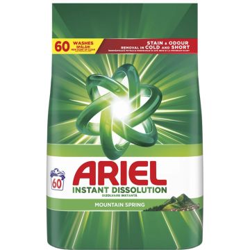 Ariel Instant Dissolution Mountain Spring Прах за бяло пране, 3.9 кг