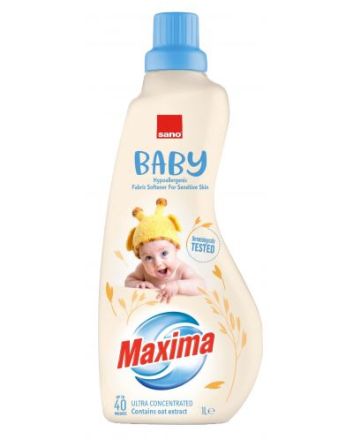 Sano Maxima Baby Омекотител концентрат за бебешки дрехи с екстракт от овес, 1л