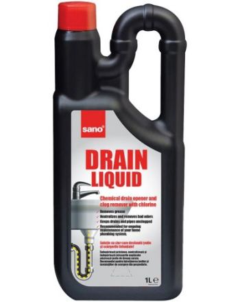 Sano Drain Liquid Гел за отпушване на канали, 1л