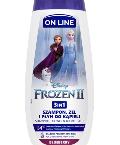 Детски шампоан и душ гел On Line Disney Frozen, 400мл.