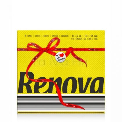 Салфетки Renova в жълт цвят, 70бр.