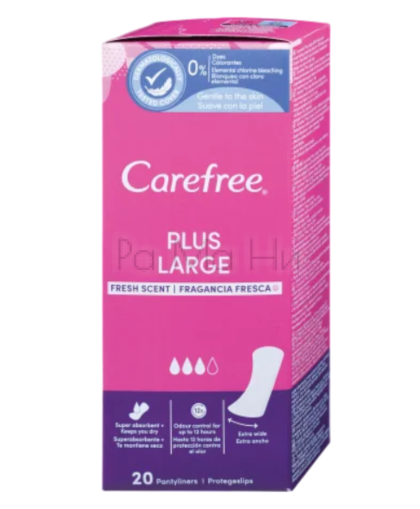 Ежедневни дамски превръзки Carefree Plus Large, 20бр. 