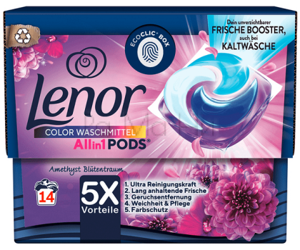 Капсули за пране Lenor Color Waschmittel All in 1, 14 броя