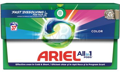 Капсули за пране Ariel All in 1 Color, 37 бр.