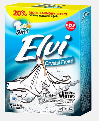 Прах за пране Elvi Crystal Shine 3в1, 0,400кг.