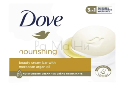 Хидратиращ крем-сапун Dove Nourishing с арганово масло, 100гр.