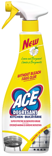 ACE Kitchen Degreaser Spray Спрей за кухня с лимон и бергамот, 650 мл
