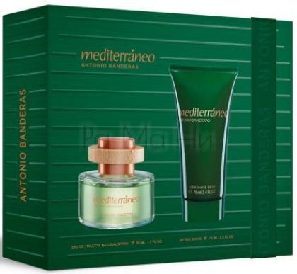 Antonio Banderas Mediterraneo Комплект за Мъже (Тоалетна вода 50 мл + Афтършейв 75 мл)