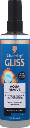 Gliss Aqua Revive Балсам-Спрей хидратира и Възстановява сухата и Изтощена коса, 200 мл