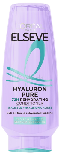 L'Oréal Paris Elseve Hyaluron Pure Балсам за Омазняваща се бързо Коса, 200 мл