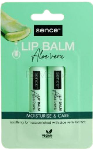 Sence Aloe Vera Комплект балсами за устни, 2×4.3 г