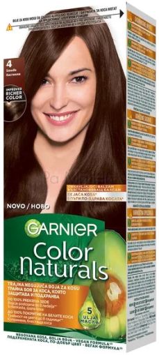 Garnier Color Naturals Боя за коса с възстановяващ балсам 4 Кестеняво , 100 мл