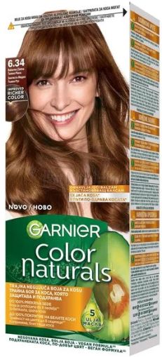 Garnier Color Naturals Боя за коса с възстановяващ балсам 6.34 Тъмно Русо, 100 мл