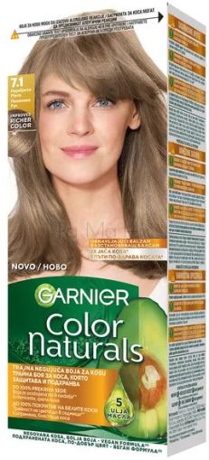 Garnier Color Naturals Боя за коса с възстановяващ балсам 7.1 Пепелно Русо, 100 мл