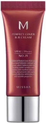MISSHA M Perfect Cover SPF42 PA+++ №21 Light Beige BB крем за лице светъл бежов нюанс, 20 мл