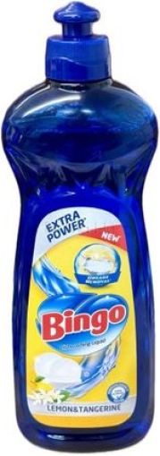 Bingo Dishwashing Gel Препарат за почистване на съдове с аромат на Лимон и Мандарина, 400 мл