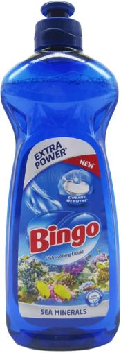 Bingo Dishwashing Liquid Препарат за почистване на съдове с аромат на Морски минерали, 400 мл