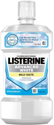 Listerine Advanced White Mild Taste Избелваща вода за уста, 250 мл 