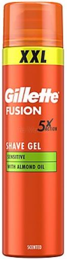 Gillette Fusion Shave Gel Sensitive Гел за бръснене за Чувствителна кожа, 240 мл