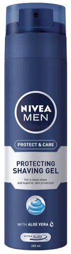 NIVEA MEN Protect & Care Shave Gel With Aloe Vera Гел за бръснене с Алое Вера, 200 мл