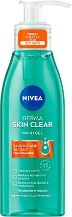 NIVEA Derma Skin Clear Wash Gel Измиващ гел за проблемна кожа, 150 мл
