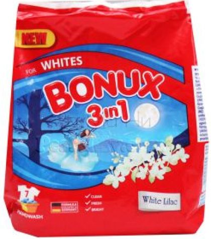 Bonux 3 in 1 White Lilac For Whites Handwash Прах за ръчно пране с аромат на Бял люляк, 400 г