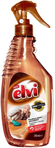 Elvi Furniture Cleane & Polisher Препарат за почистване и полиране на дървени повърхности, 250 мл