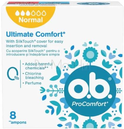O.b. ProComfort Ultimate Comfort Normal Дамски тампони, 8 бр.