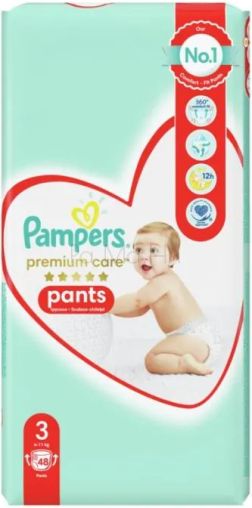Pampers Premium Care 3 ( 6-11кг ) Pants Детски пелени-гащи, 48 бр.